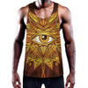 Gold All Seeing Eye Print Training Tank Top