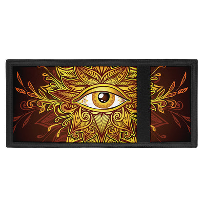 Gold All Seeing Eye Print Trifold Wallet