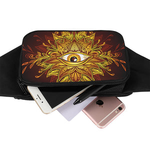 Gold All Seeing Eye Print Waist Bag