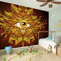 Gold All Seeing Eye Print Wall Sticker