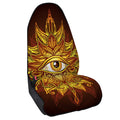 Gold All Seeing Eye Print Waterproof Car Seat Cover
