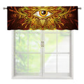 Gold All Seeing Eye Print Window Valance
