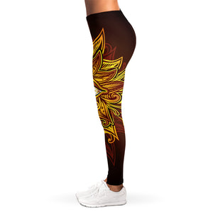 Gold All Seeing Eye Print Women's Leggings