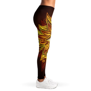 Gold All Seeing Eye Print Women's Leggings