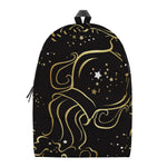 Gold And Black Aquarius Sign Print Backpack