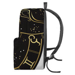 Gold And Black Aquarius Sign Print Backpack