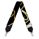 Gold And Black Aquarius Sign Print Bag Strap
