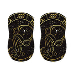 Gold And Black Aquarius Sign Print Bar Stool Covers