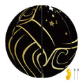 Gold And Black Aquarius Sign Print Basketball