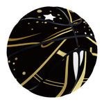 Gold And Black Aquarius Sign Print Basketball