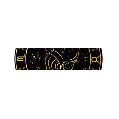 Gold And Black Aquarius Sign Print Bed Runner