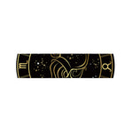 Gold And Black Aquarius Sign Print Bed Runner