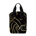Gold And Black Aquarius Sign Print Bible Tote Bag