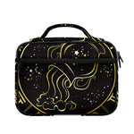 Gold And Black Aquarius Sign Print Briefcase Bible Bag