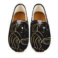Gold And Black Aquarius Sign Print Casual Shoes