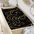 Gold And Black Aquarius Sign Print Changing Pad Cover
