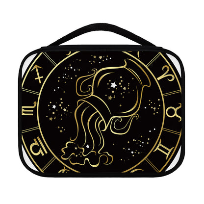 Gold And Black Aquarius Sign Print Classic Bible Case