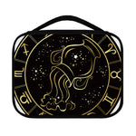 Gold And Black Aquarius Sign Print Classic Bible Case