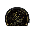 Gold And Black Aquarius Sign Print Coin Purse