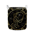 Gold And Black Aquarius Sign Print Collapsible Laundry Basket