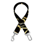 Gold And Black Aquarius Sign Print Dog Seat Belt