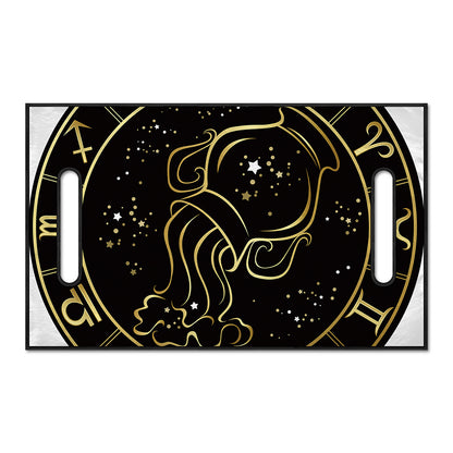 Gold And Black Aquarius Sign Print Golf Cart Seat Cover