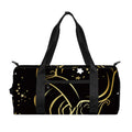 Gold And Black Aquarius Sign Print Gym Bag