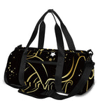 Gold And Black Aquarius Sign Print Gym Bag