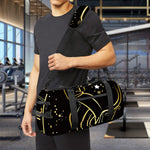 Gold And Black Aquarius Sign Print Gym Bag