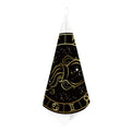 Gold And Black Aquarius Sign Print Hand Towel