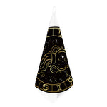 Gold And Black Aquarius Sign Print Hand Towel