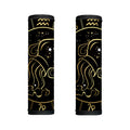 Gold And Black Aquarius Sign Print Handle Covers
