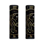 Gold And Black Aquarius Sign Print Handle Covers