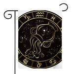 Gold And Black Aquarius Sign Print House Flag