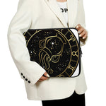 Gold And Black Aquarius Sign Print Laptop Sleeve