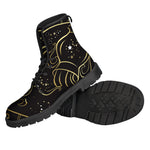Gold And Black Aquarius Sign Print Backpack
