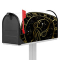 Gold And Black Aquarius Sign Print Mailbox Cover