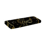 Gold And Black Aquarius Sign Print Piano Keyboard Cover