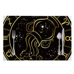 Gold And Black Aquarius Sign Print Placemat