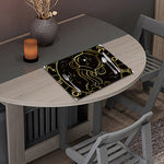 Gold And Black Aquarius Sign Print Placemat