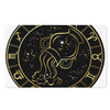 Gold And Black Aquarius Sign Print Polyester Doormat