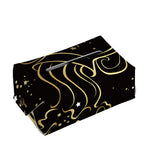 Gold And Black Aquarius Sign Print Rectangle Tissue Box Cover