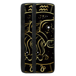 Gold And Black Aquarius Sign Print Refrigerator Handle Covers