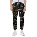Gold And Black Aquarius Sign Print Joggers