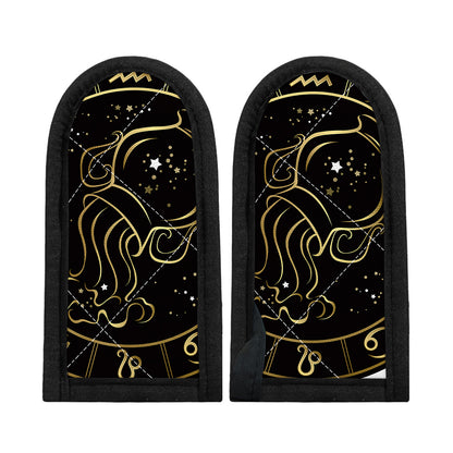 Gold And Black Aquarius Sign Print Skillet Handle Cover