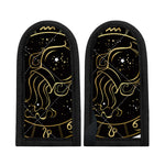 Gold And Black Aquarius Sign Print Skillet Handle Cover