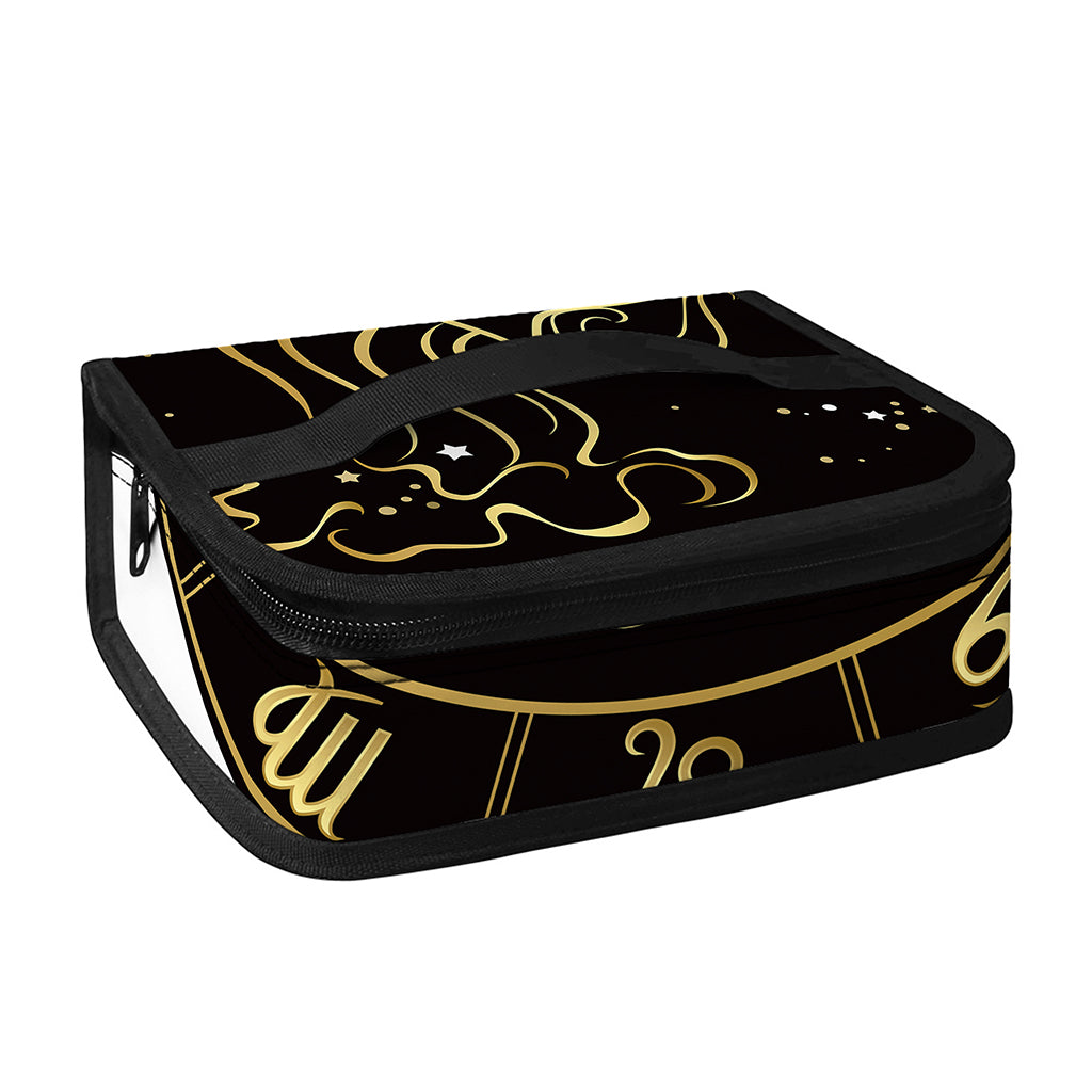 Gold And Black Aquarius Sign Print Small Lunch Bag