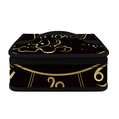 Gold And Black Aquarius Sign Print Small Lunch Bag