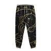 Gold And Black Aquarius Sign Print Sweatpants