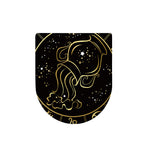 Gold And Black Aquarius Sign Print Toilet Lid Cover